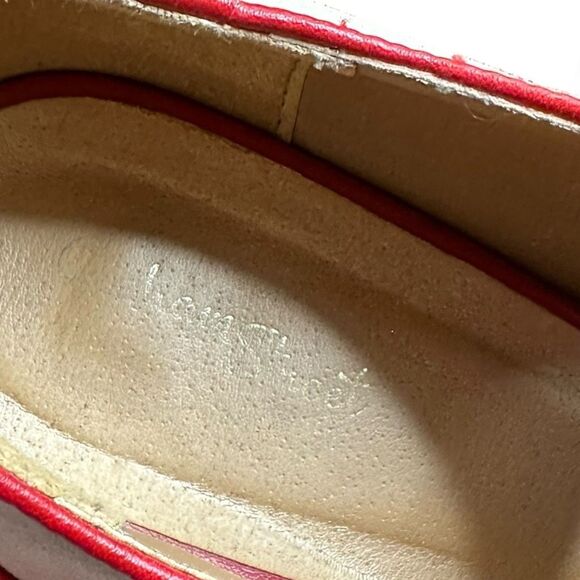 GRAHAM STREET Women’s Red White Lace-Up Vintage Style Heels Size 7.5 - Picture 7 of 8